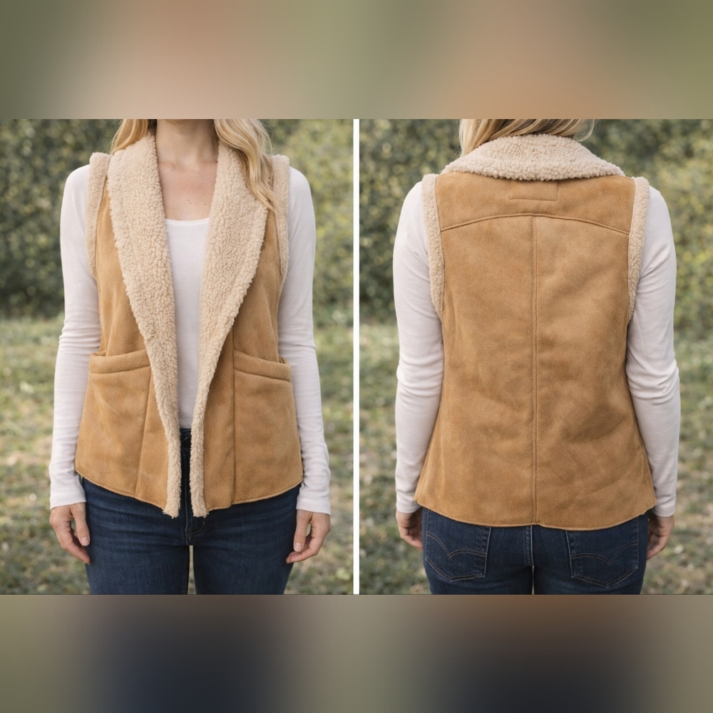 Zara Beige‎ Sherpa Vest